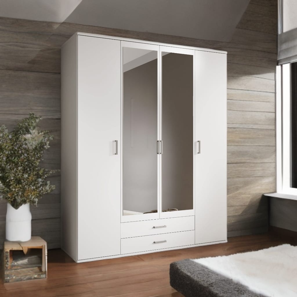 Verona 4 Doors Wardrobe With Drawers