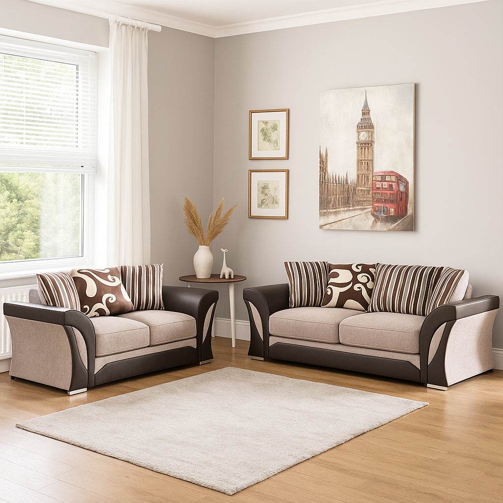 Gridhaus Corner and 3+2 Sofa Set