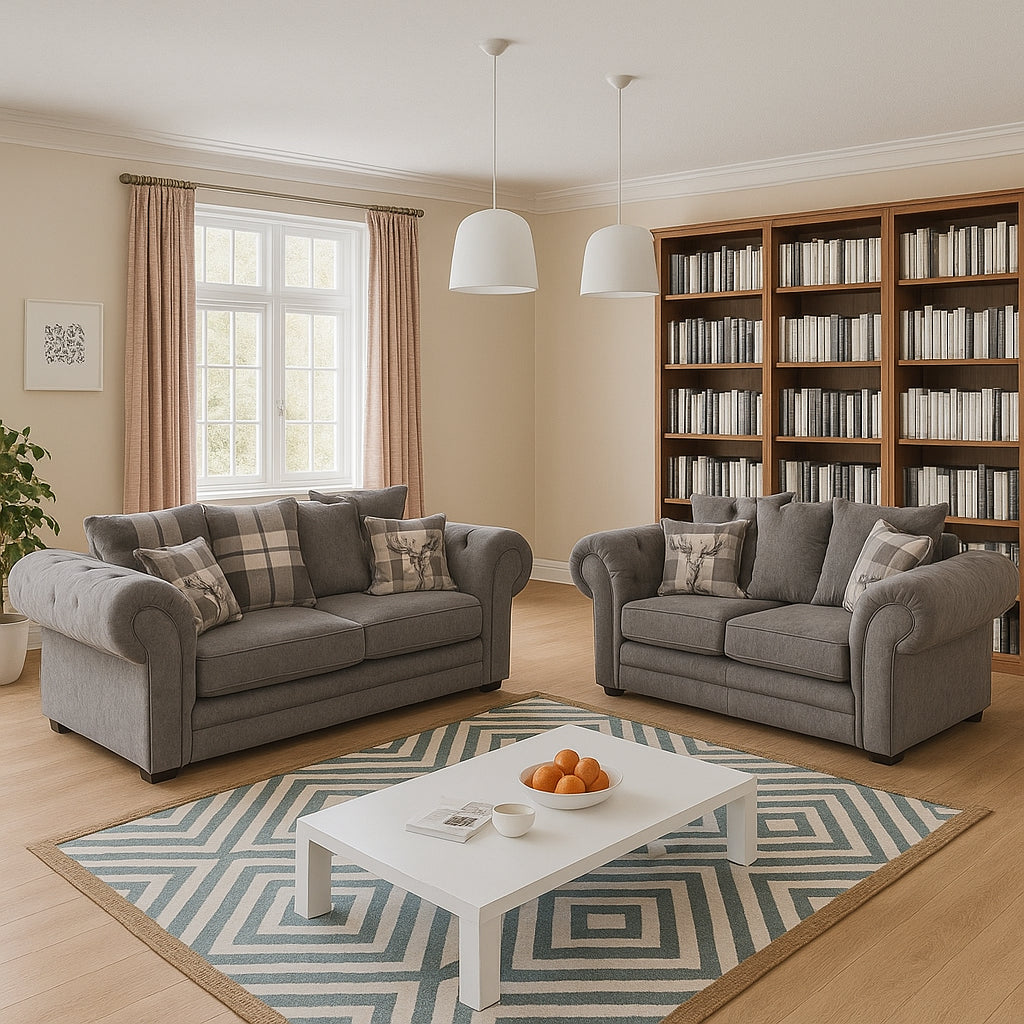 SITKRAFT 3+2 Seater and Corner Sofa Set