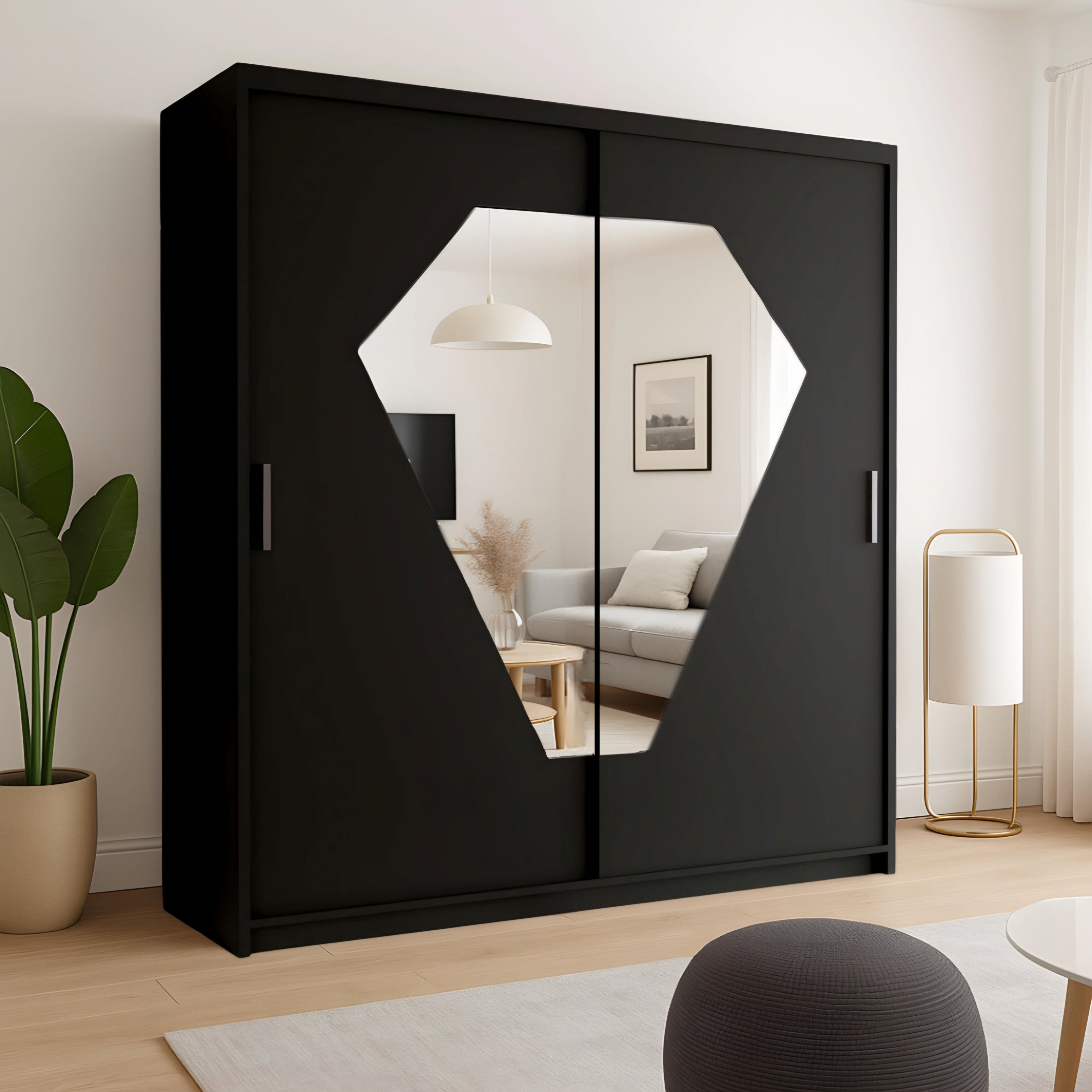 Crystal 2 Doors Sliding Wardrobe