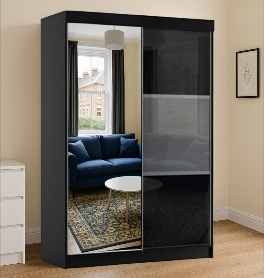 Bologna 2 & 3 Doors High Gloss Sliding Wardrobe