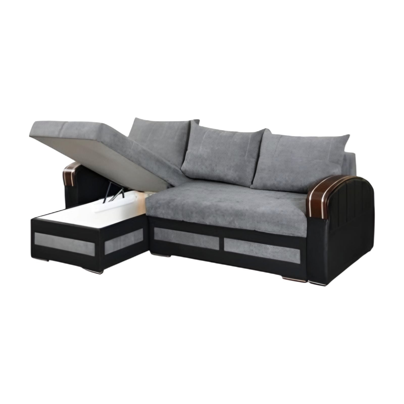 Sleek Seat L Shape Corner Sofa Bed