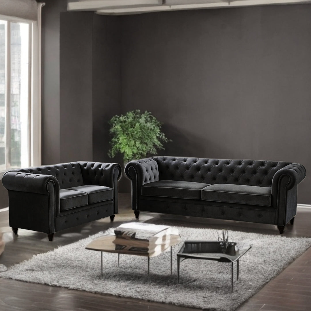FURNIQ Chesterfield 3+2 Sofa Set