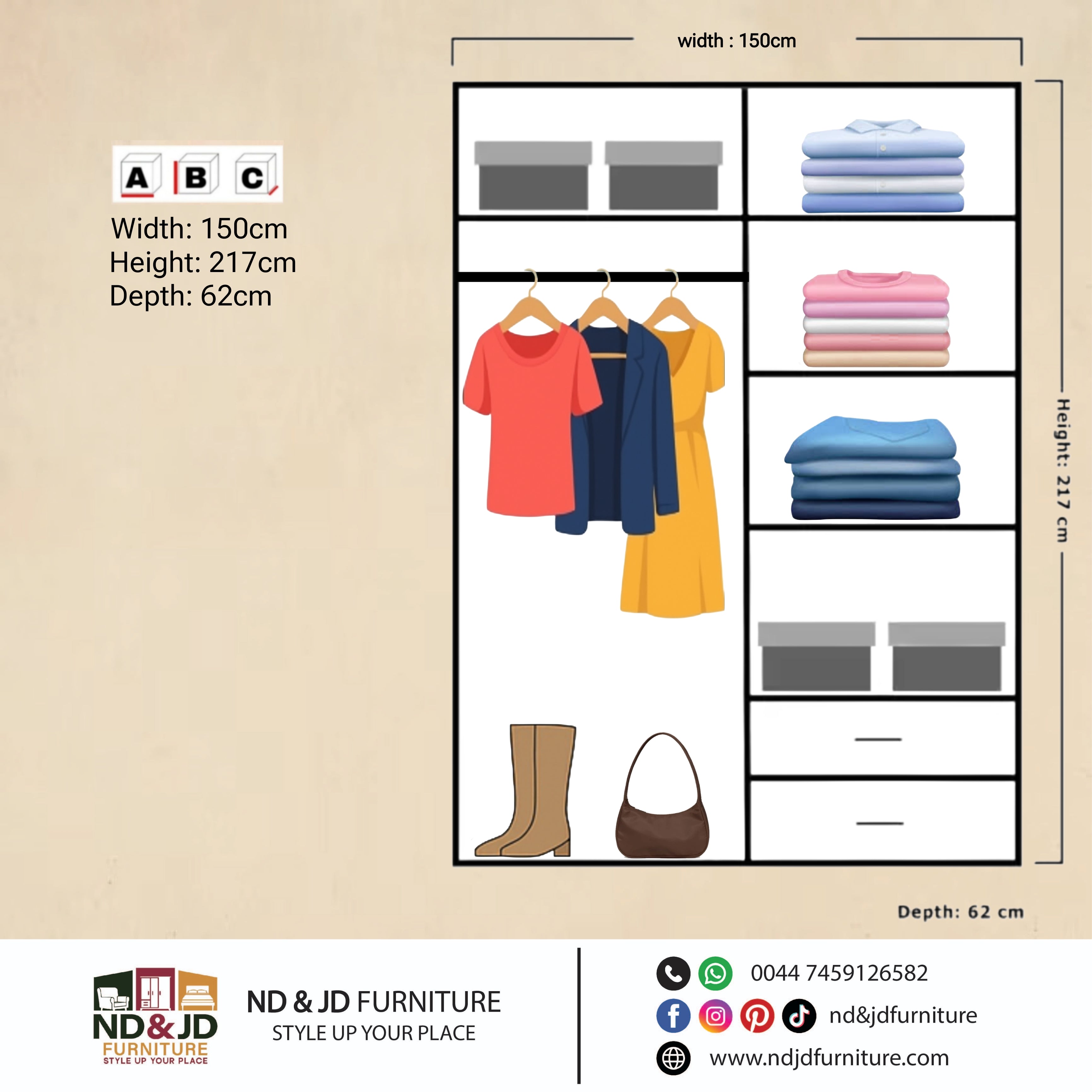 Mirovia 2 & 3 Doors Sliding Wardrobe