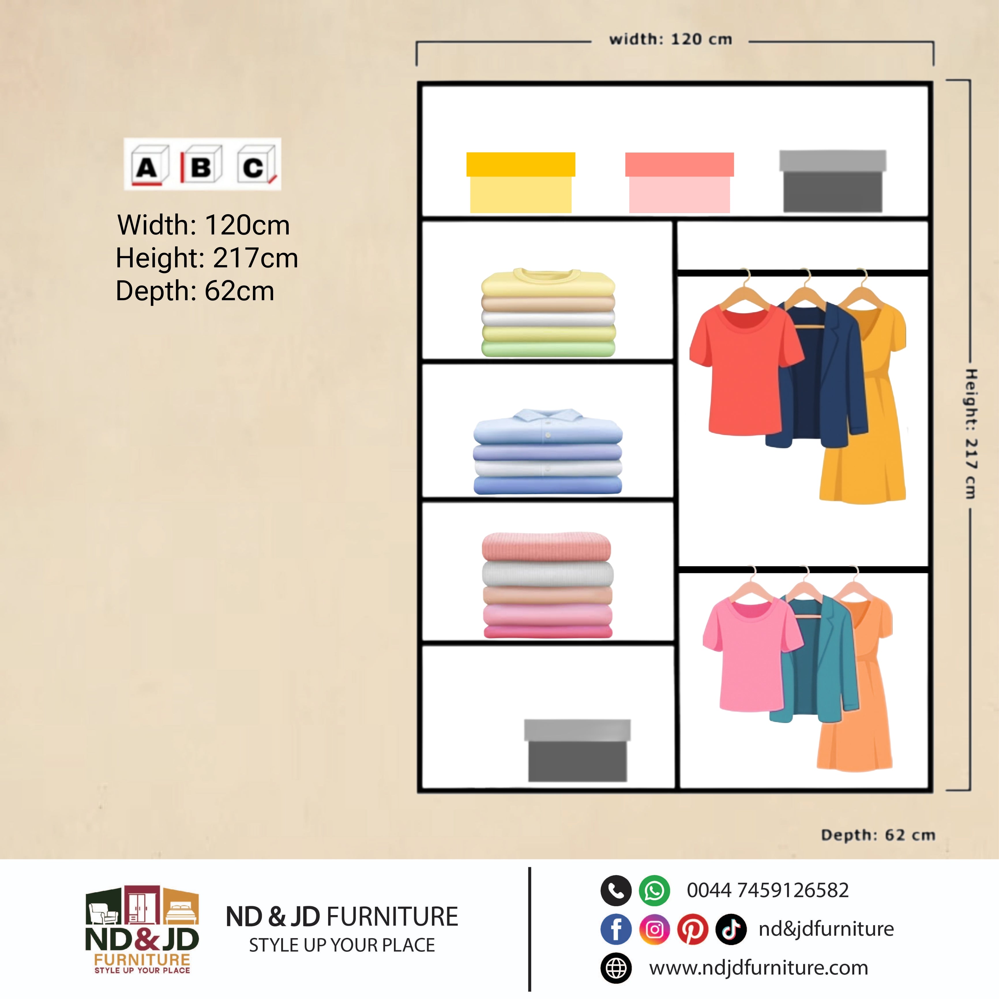 Prismor 2 Doors Sliding Wardrobe