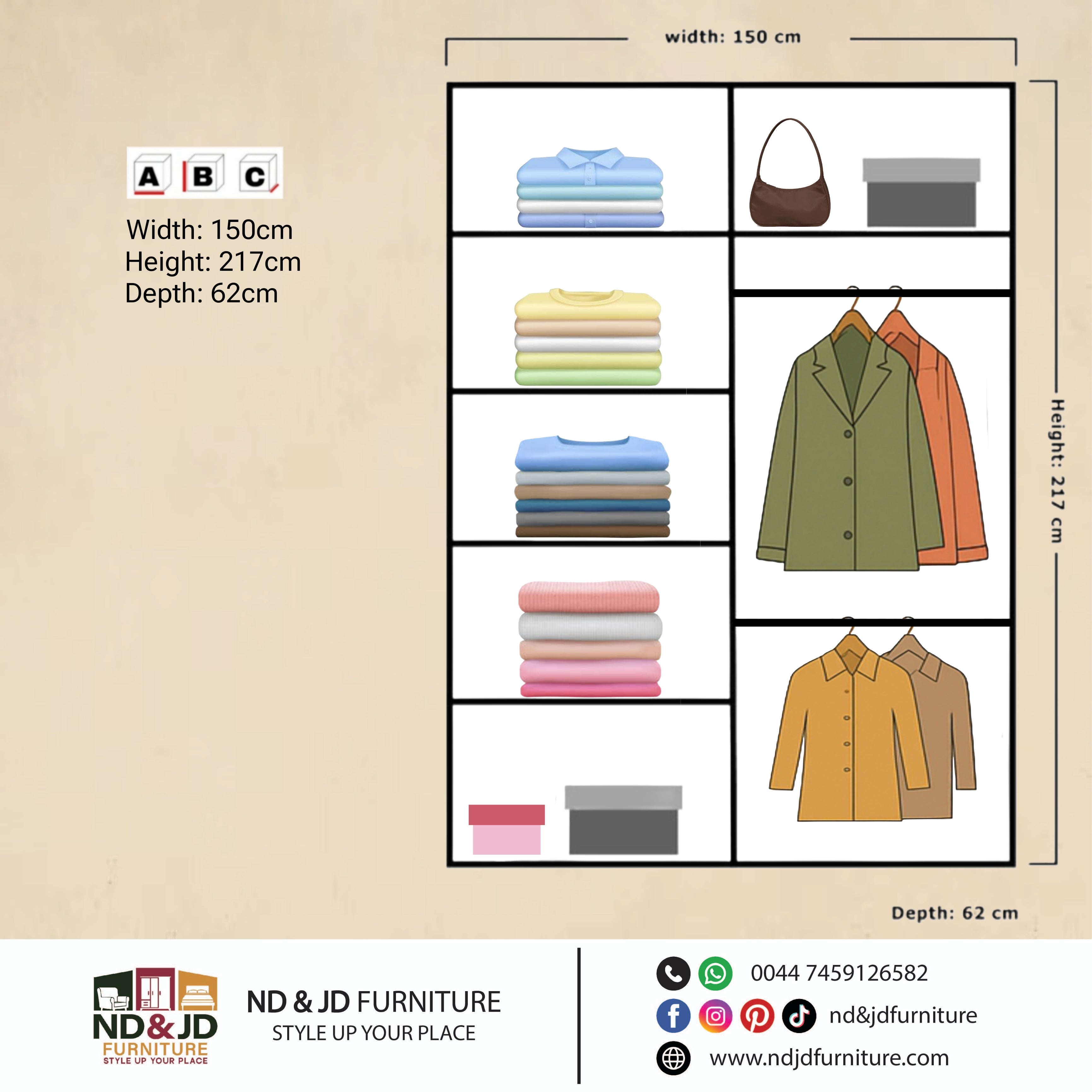 Trieste 2 & 3 Doors Sliding Wardrobe