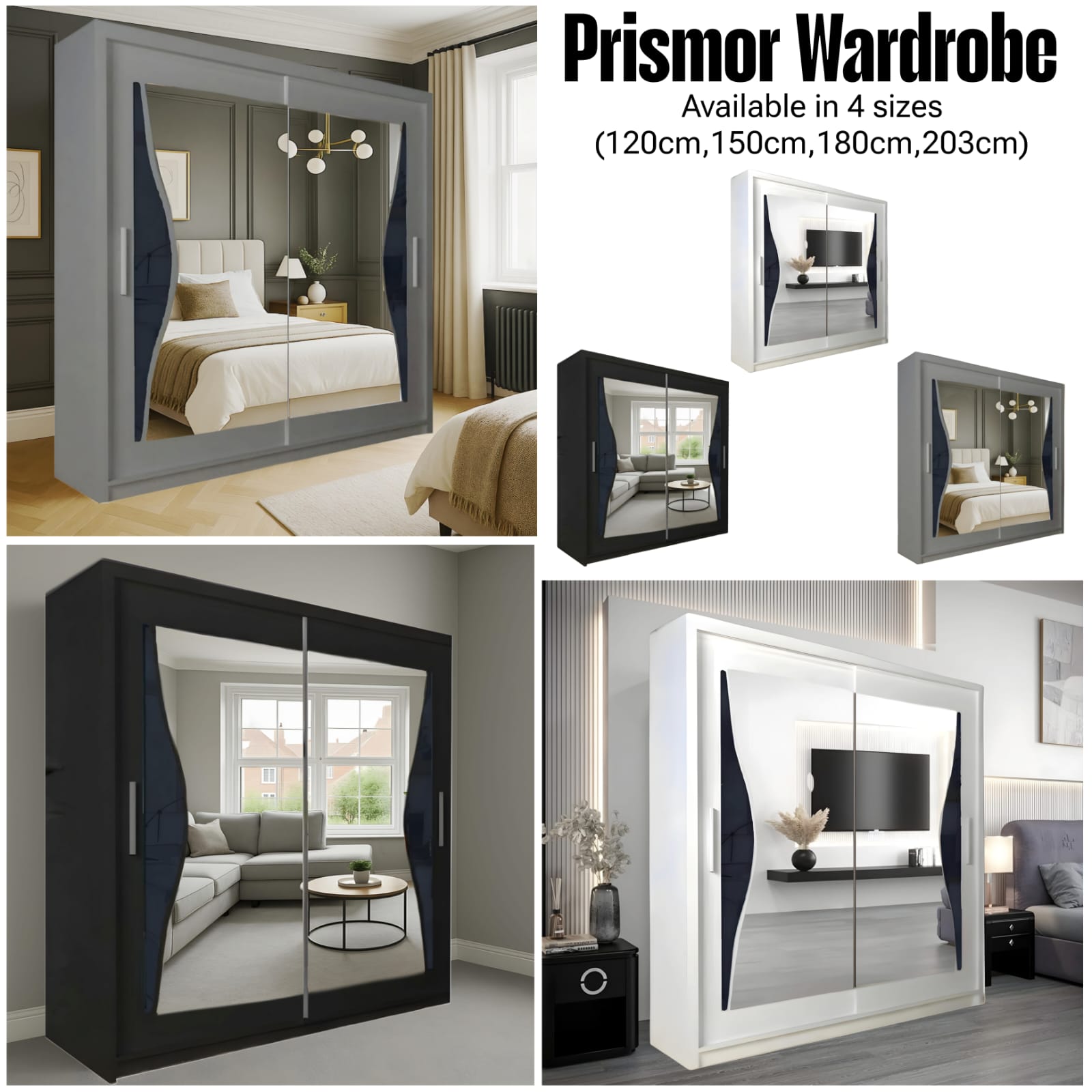 Prismor 2 Doors Sliding Wardrobe