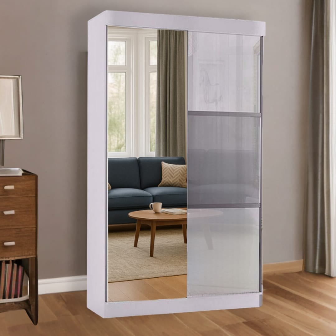 Bologna 2 & 3 Doors High Gloss Sliding Wardrobe