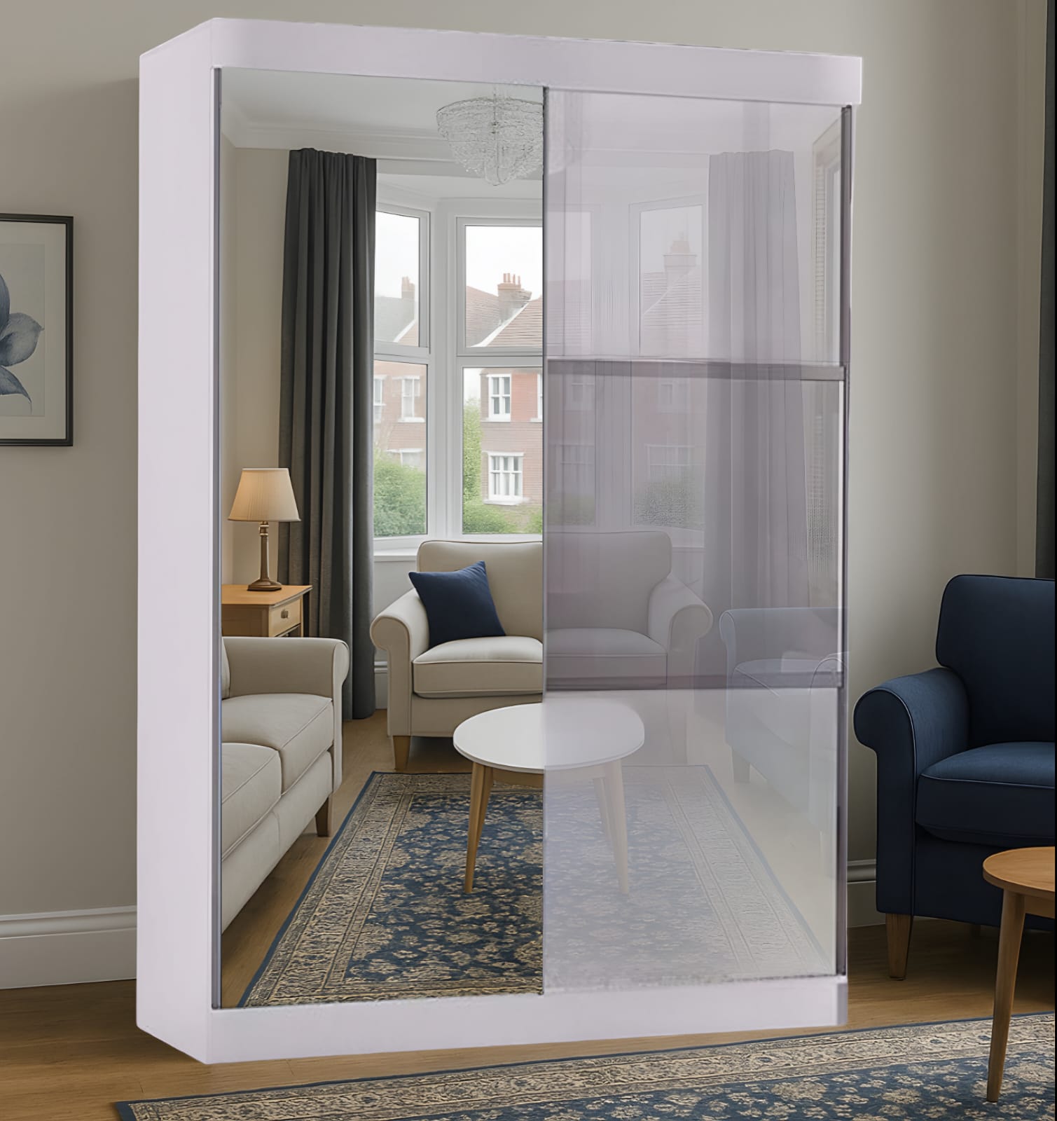 Bologna 2 & 3 Doors High Gloss Sliding Wardrobe