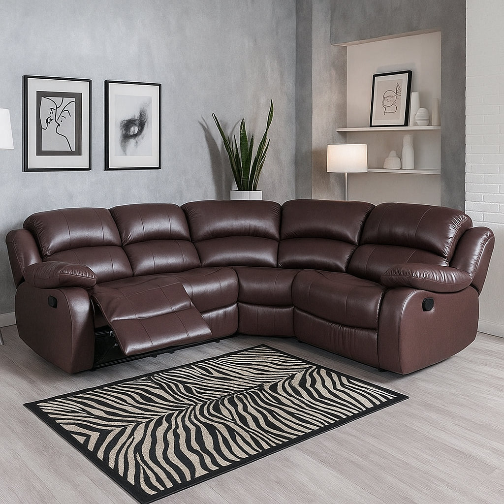 ALUROOM Recliner Corner Sofa and 3+2 Sofa Set
