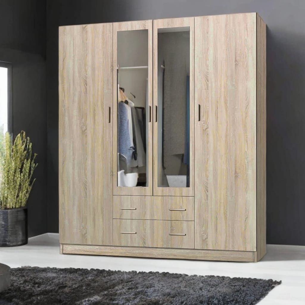 Verona 4 Doors Wardrobe With Drawers